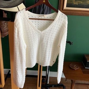 Roxy white sweater women sz m